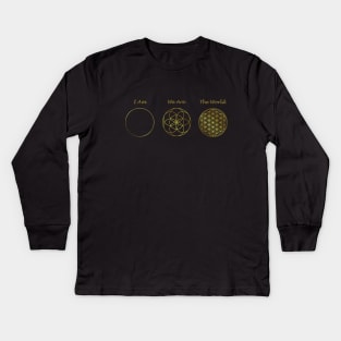 Sacred Geometry The World Kids Long Sleeve T-Shirt